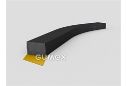 Selbstklebendes rechteckiges Gummiprofil, 2x20mm, 70°ShA, EPDM, -40°C/+100°C, schwarz, 